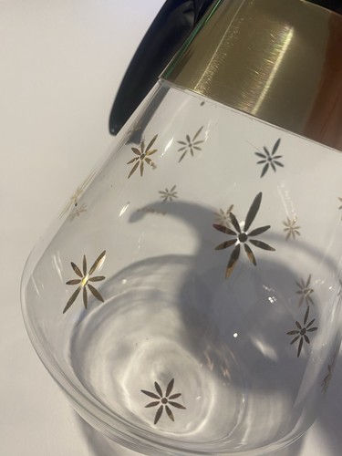 Vintage Pyrex 8 Cup Coffee Carafe Gold Atomic Starburst - photo 5