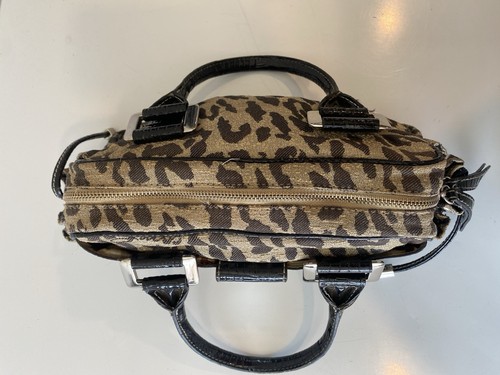 Vintage Y2K Guess Leopard Jacquard Satchel Purse - photo 2