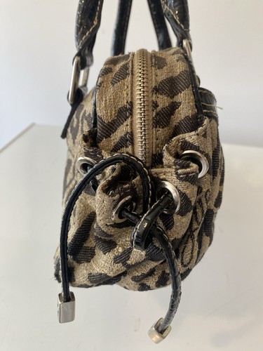 Vintage Y2K Guess Leopard Jacquard Satchel Purse - photo 4