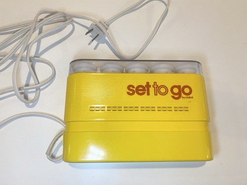 Vintage Clairol Set to Go K5-SC Travel Hot Rollers Yellow - photo 2