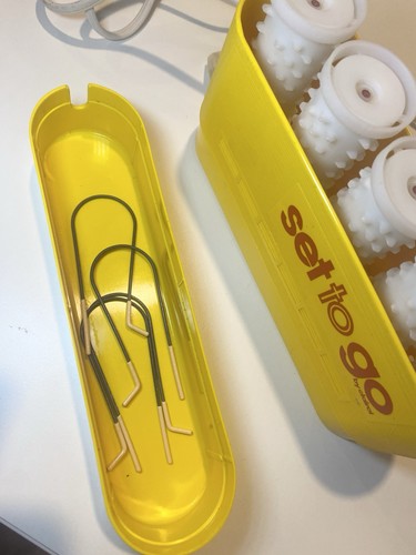 Vintage Clairol Set to Go K5-SC Travel Hot Rollers Yellow - photo 5