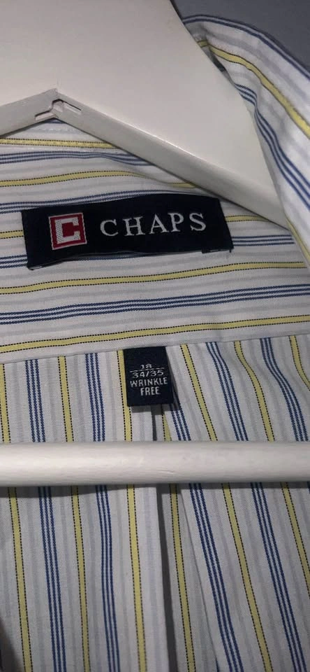 NEW Chaps Men’s Wrinkle-Free Dress Shirt XL | Classic Fit | NWT - photo 3
