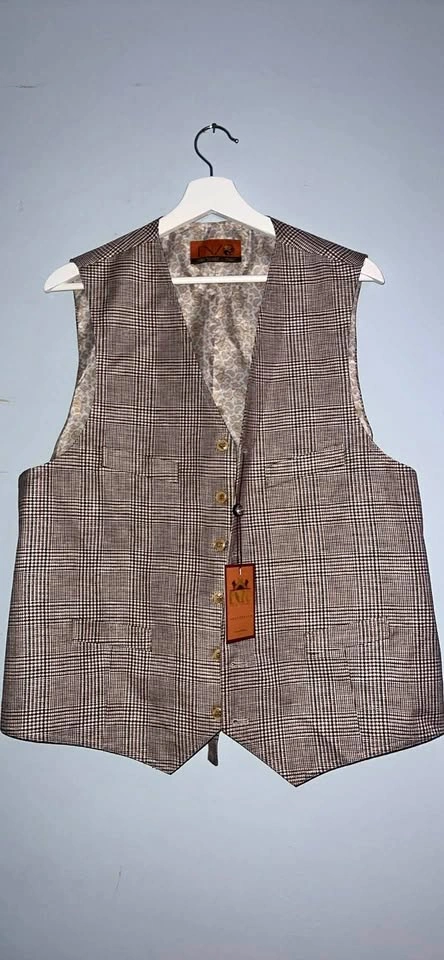NEW Enzo Tovare Italy Men’s Plaid Dress Vest | Made in Italy