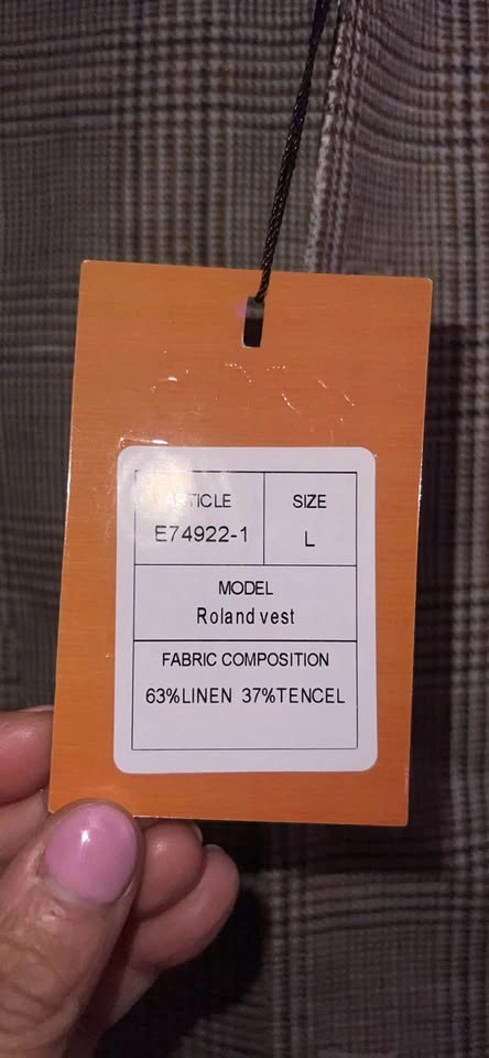 NEW Enzo Tovare Italy Men’s Plaid Dress Vest | Made in Italy - photo 3