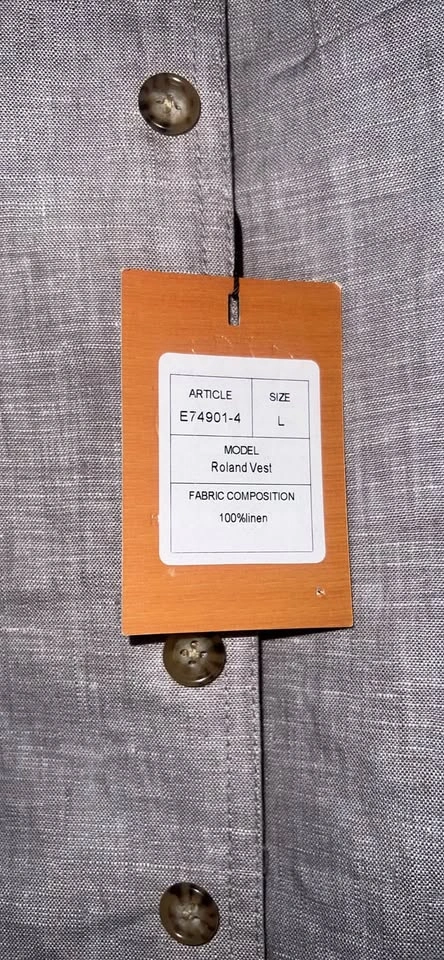 NEW Enzo Tovare Italy Men’s Dress Vest | Linen Look - photo 3