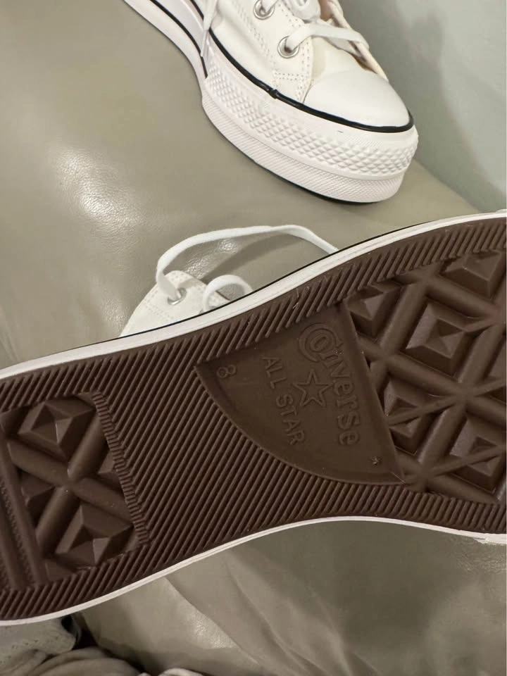New White Converse All Star Lift Platform High Tops - photo 3