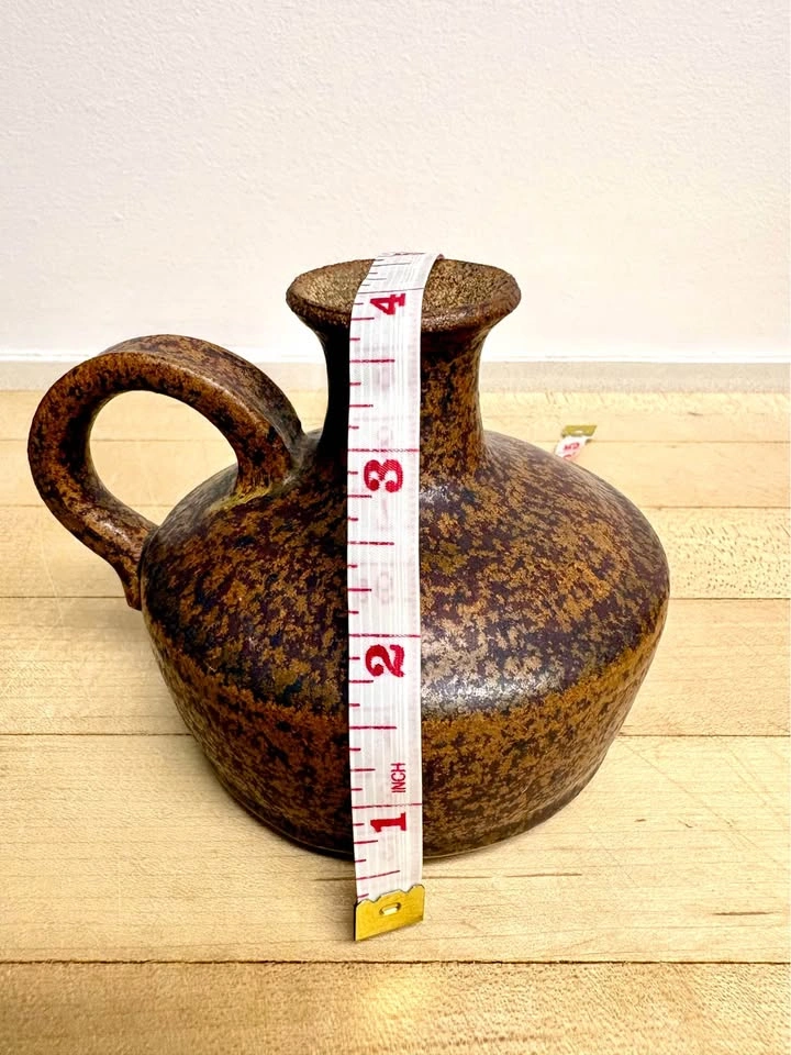 Vintage Mottled Brown Ceramic Jug - photo 3