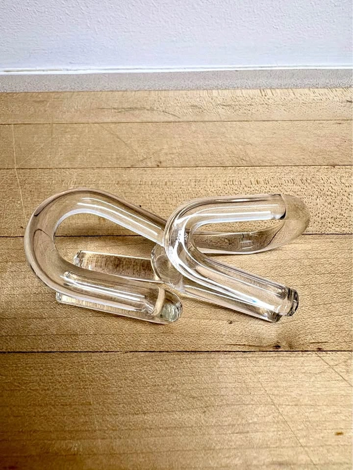 Clear Glass Knot Sculpture