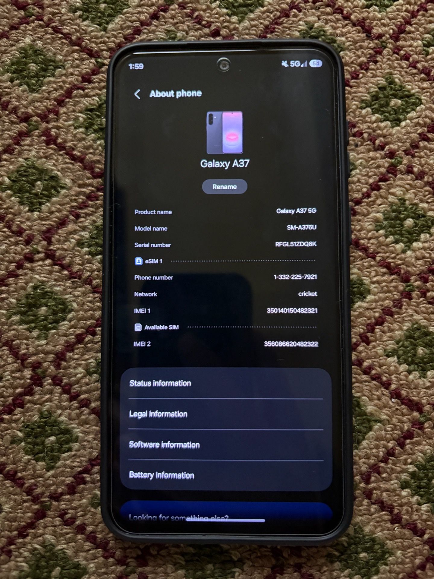 Samsung Galaxy A37 5G Locked to Cricket Wireless - photo 2
