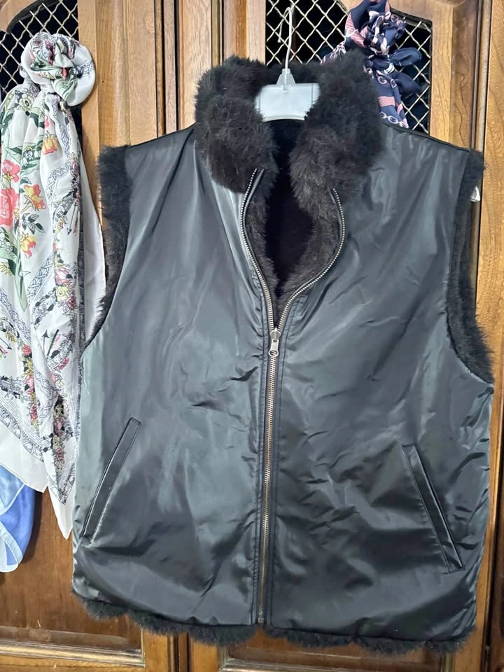 Faux fur vest reversible y2k Luxe