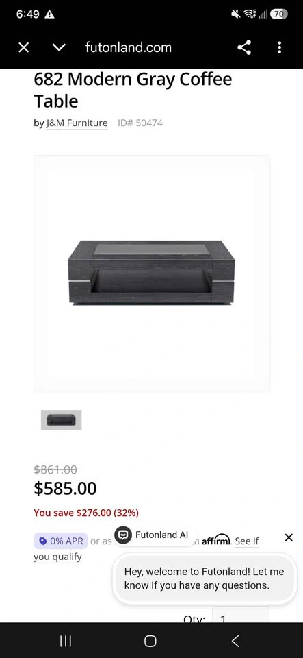 Modern Dark Wood Coffee Table with Glass Top - photo 4