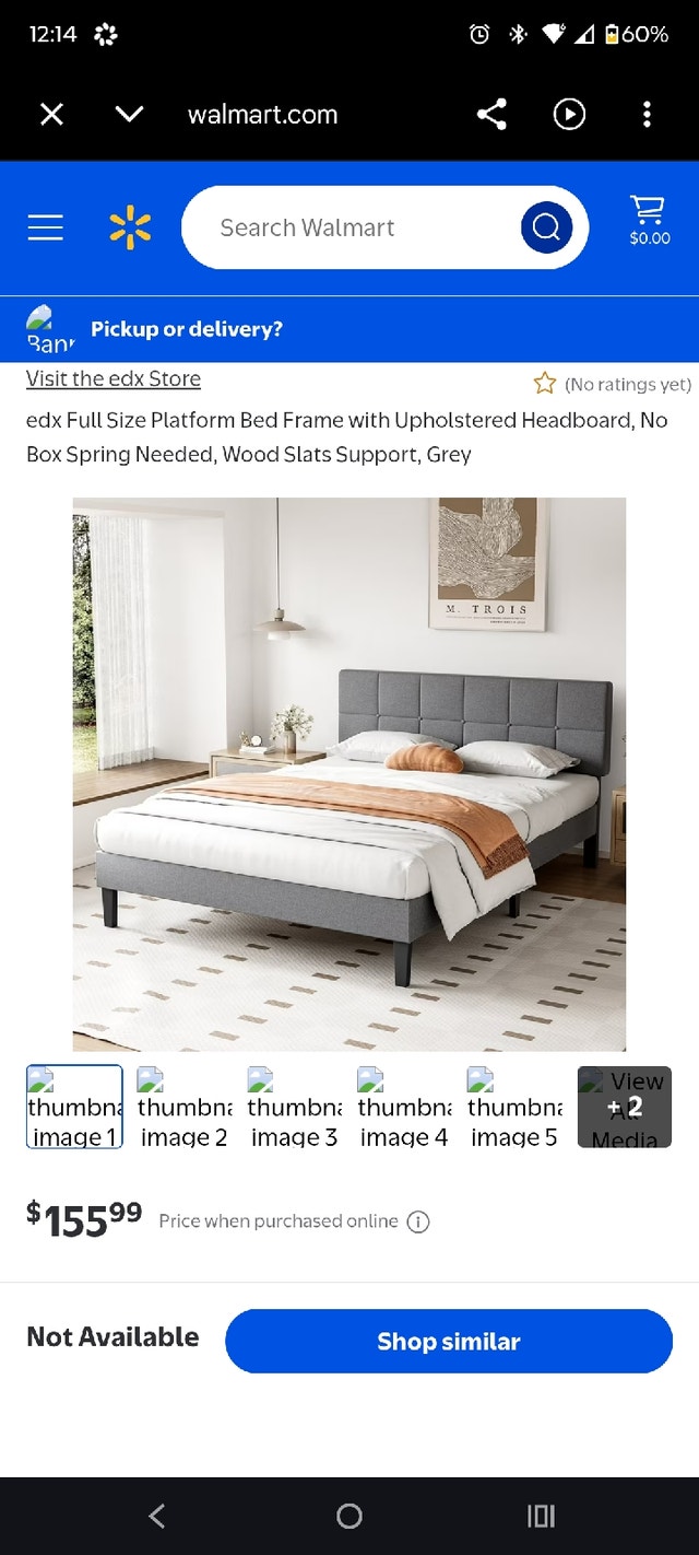 Bed Frame-Upholstered Queen Platform Bed Frame - photo 3