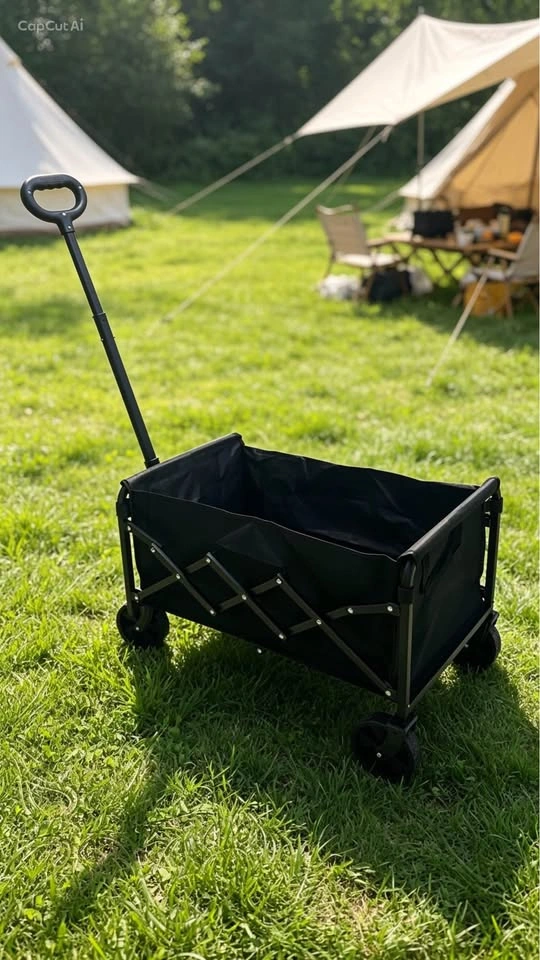 100kg Foldable Utility Wagon with 360° All-Terrain Wheels - photo 2