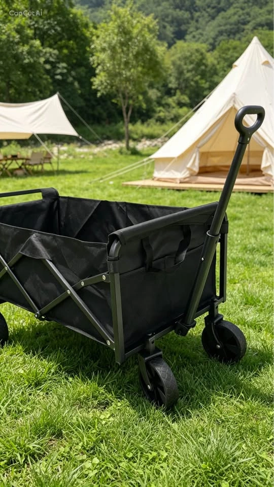 100kg Foldable Utility Wagon with 360° All-Terrain Wheels - photo 3