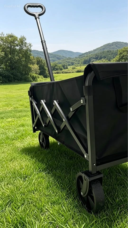 100kg Foldable Utility Wagon with 360° All-Terrain Wheels - photo 4