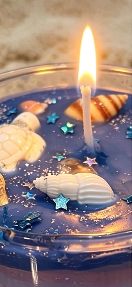 Handcrafted Aquarium Style Decorative Soy Wax Candle - photo 5