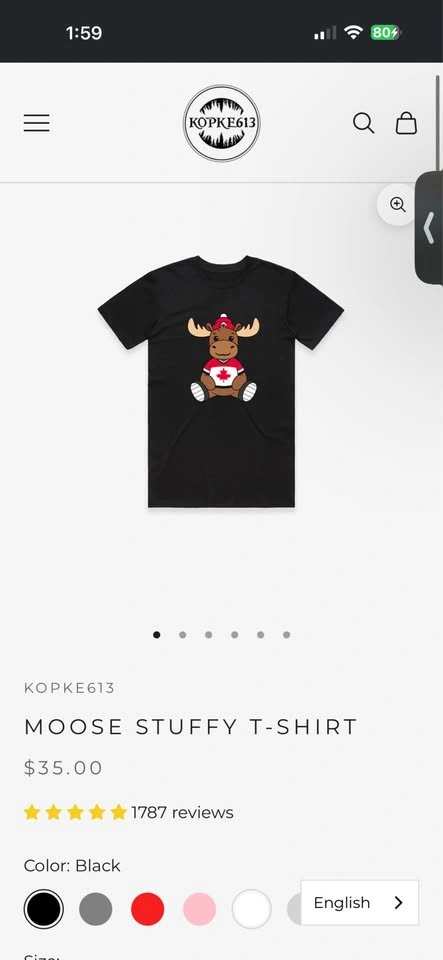 Brand new Kopke613 "Moose Stuffy" T-shirt - photo 4