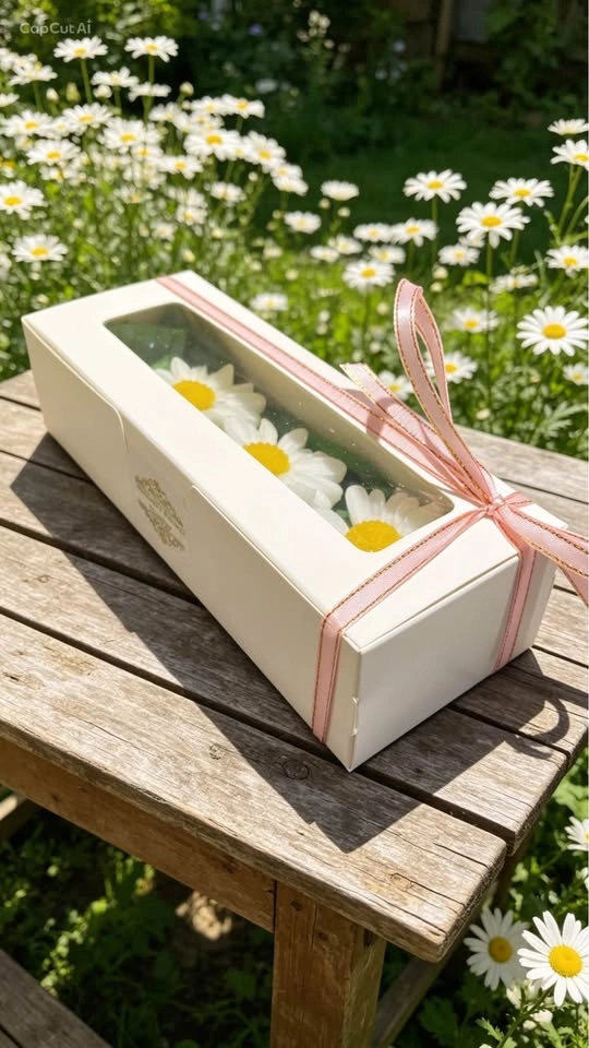 3 Handmade Daisy Candle Gift Box - photo 2
