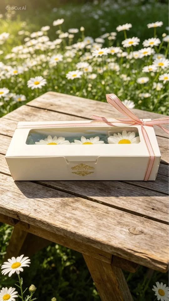 3 Handmade Daisy Candle Gift Box - photo 3