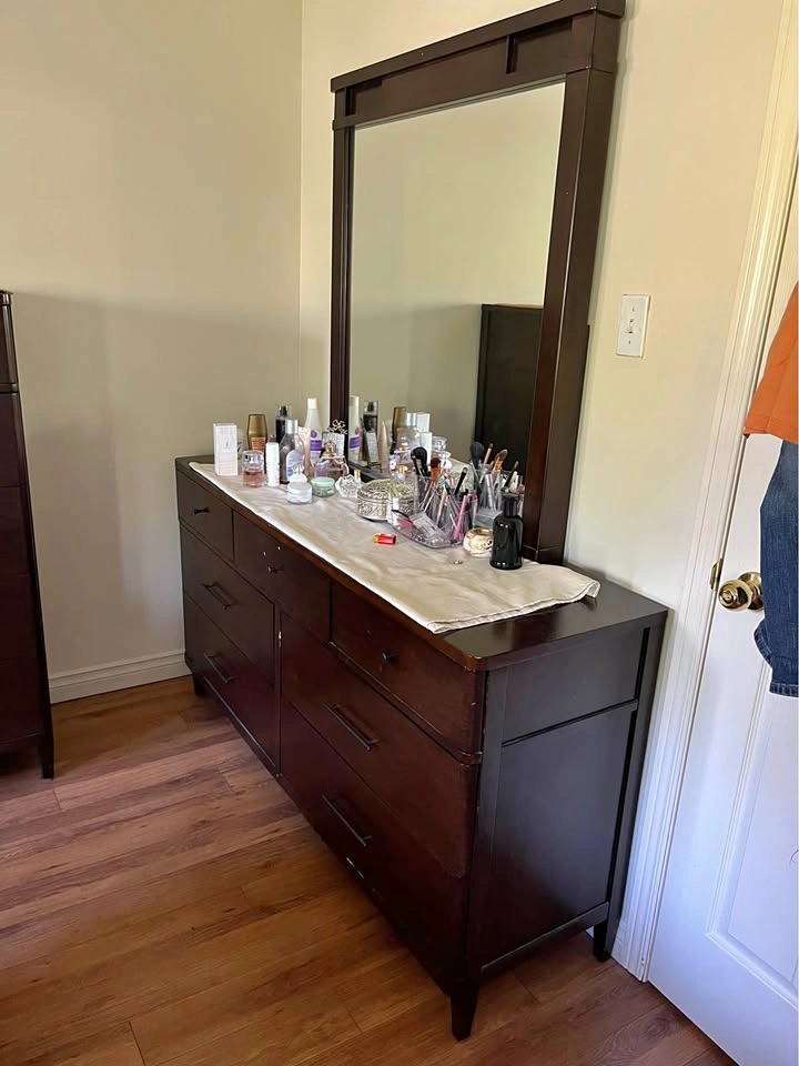 Dresser And Mirror - Dark Brown