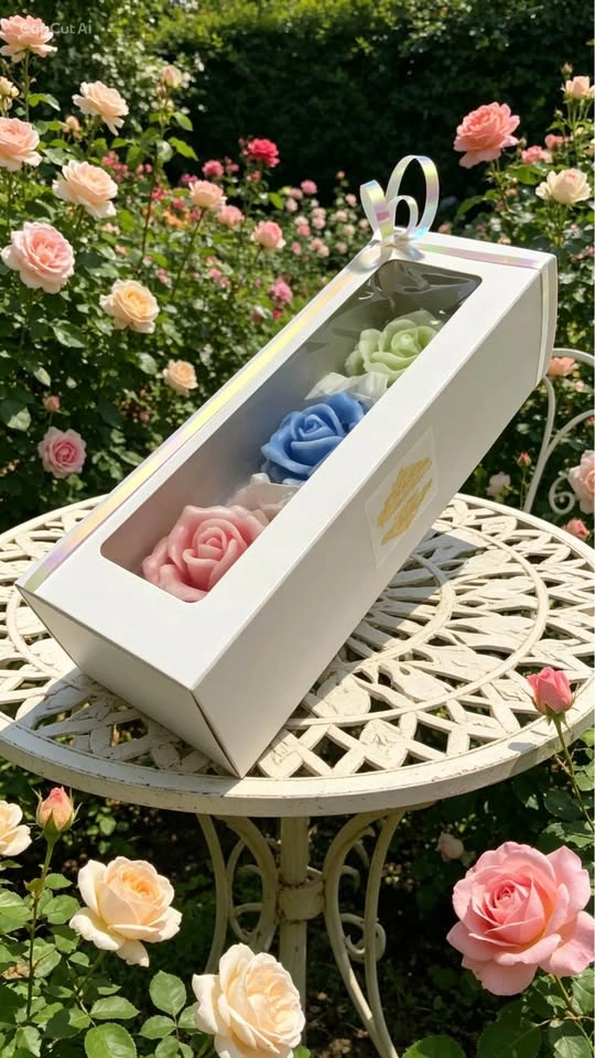 Handcrafted Candle Rose Box 20.5X 7.5X5 - photo 3