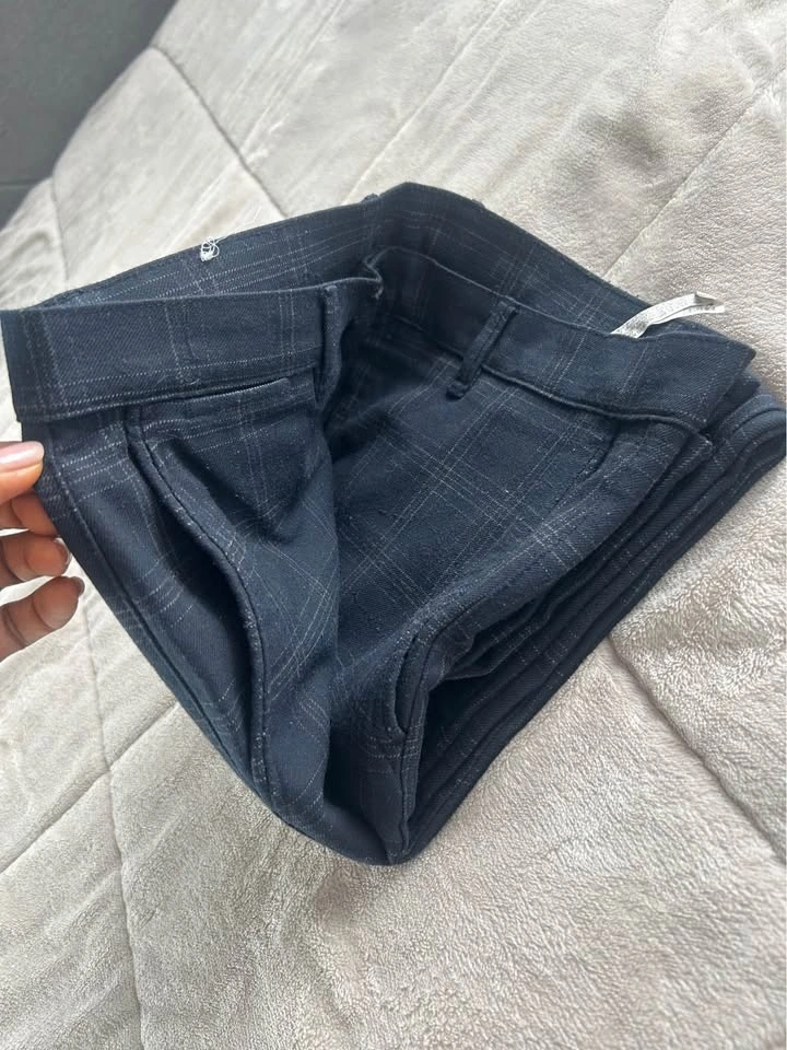 Zara Navy Blue Plaid Dress Pants - Size 34 - photo 3