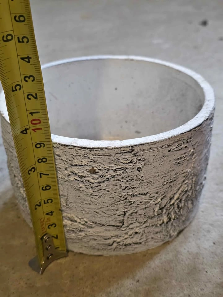 Concrete Birch Bark Style Planter