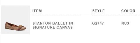 BNIB Coach STANTON BALLET IN SIGNATURE CANVAS - photo 3
