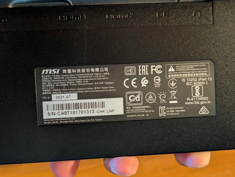 MSI 27" Curved Gaming Monitor & Stand (As-is/Parts) - photo 2