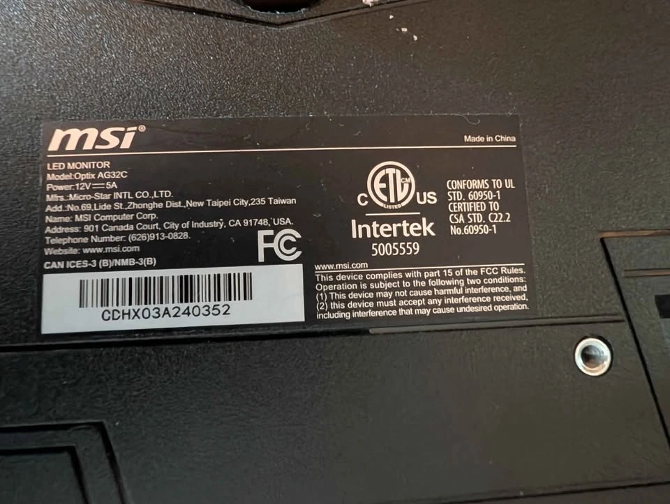 MSI 32" Curved Gaming Monitor Repair | FOR SALE - photo 2