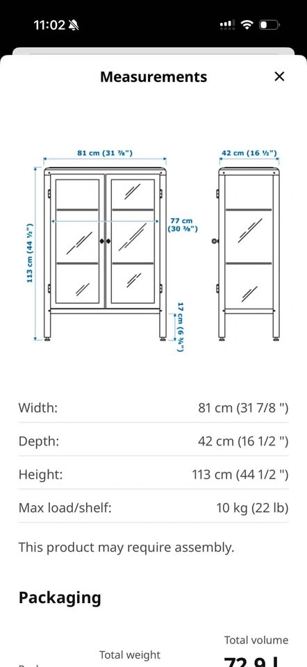 IKEA FABRIKÖR Glass-door cabinet - photo 5