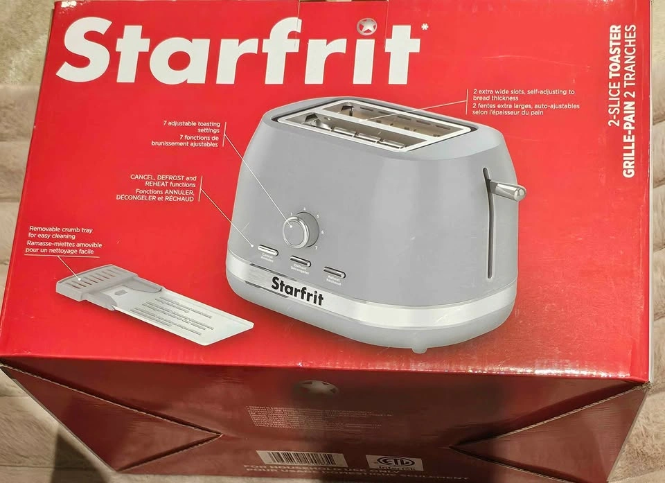 Starfrit 2-Slice Toaster-Grey New In Box - photo 3