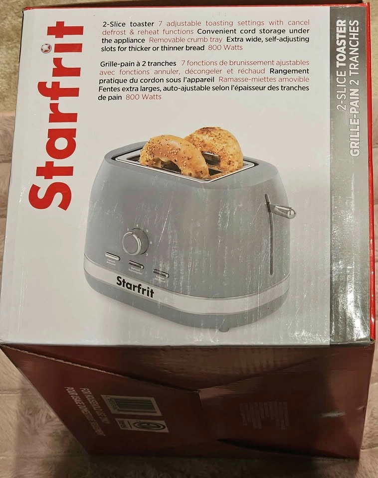 Starfrit 2-Slice Toaster-Grey New In Box - photo 4