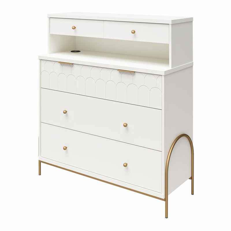 CosmoLiving Anastasia 4 Drawer Dresser - White - photo 2