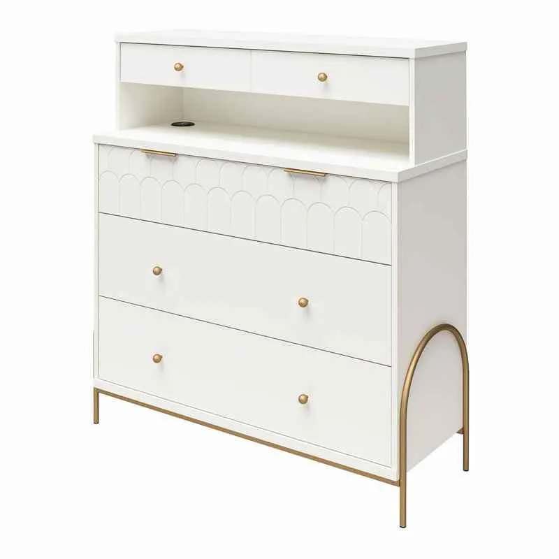 CosmoLiving Anastasia 4 Drawer Dresser - White image indicator(2)