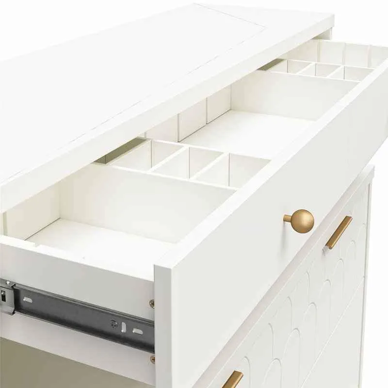 CosmoLiving Anastasia 4 Drawer Dresser - White image indicator(3)