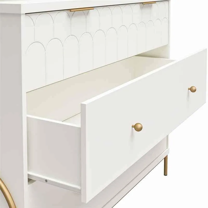 CosmoLiving Anastasia 4 Drawer Dresser - White image indicator(5)