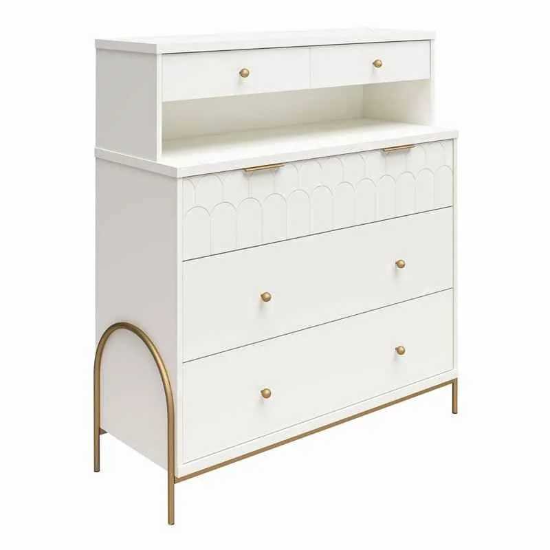 CosmoLiving Anastasia 4 Drawer Dresser - White image indicator(6)