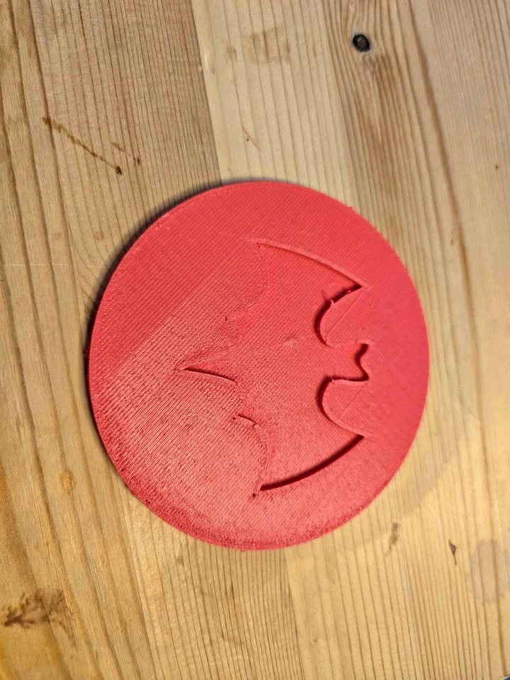 3D Printed Bat Coaster – Red – Drink Coaster – PLA