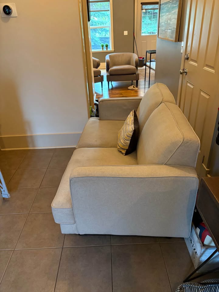 Light grey love seat - photo 3