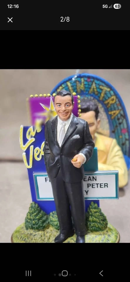 Set of 6 Vintage Frank Sinatra Musical Christmas Ornaments - photo 2