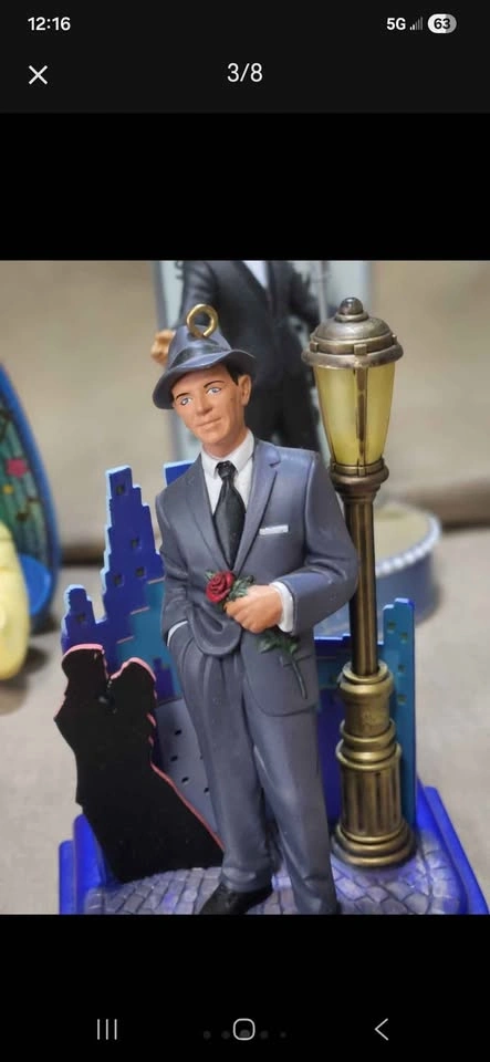 Set of 6 Vintage Frank Sinatra Musical Christmas Ornaments - photo 3