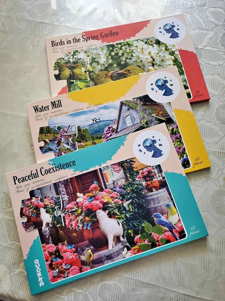 3 Puzzles – 63 Pieces Each ($5 each)