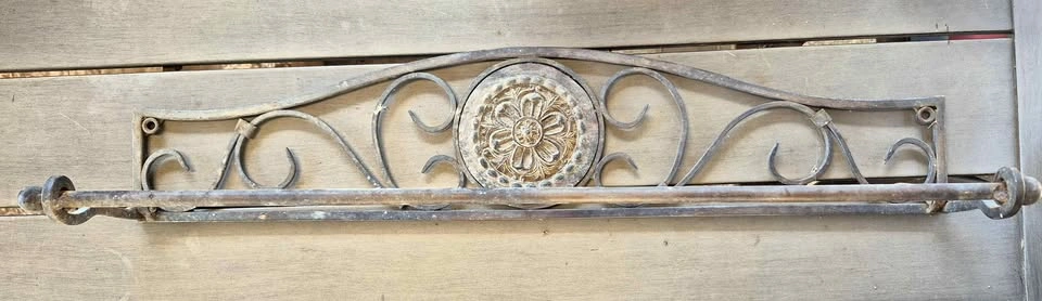 Vintage Wrought Iron Decorative Towel Bar