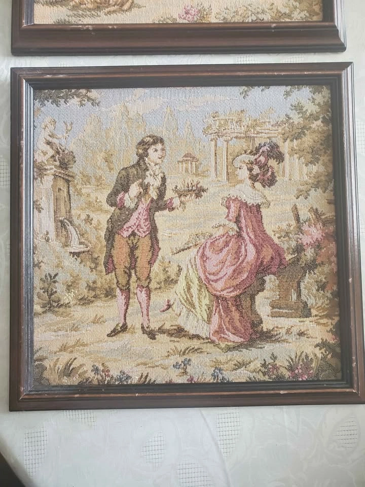 Vintage Framed Tapestry Wall Art (Set of 2) - photo 2
