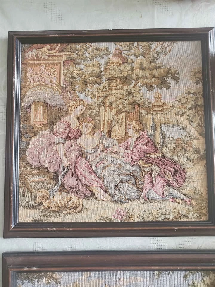 Vintage Framed Tapestry Wall Art (Set of 2) - photo 3
