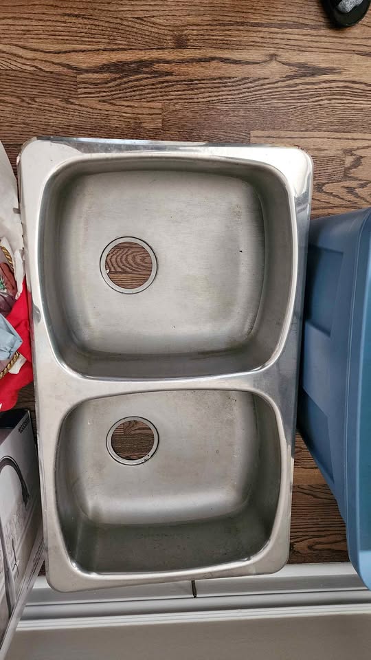 Stainless steel double sink