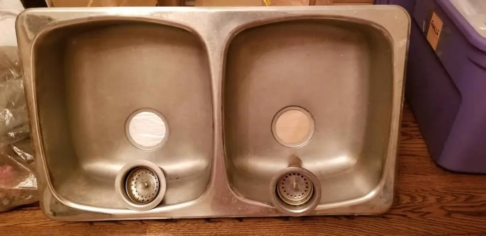 Stainless steel double sink image indicator(5)