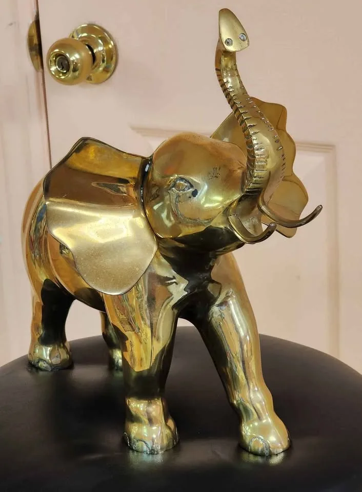 Vintage Brass elephant image indicator(4)