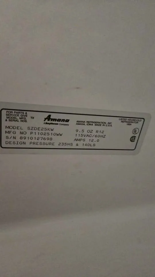 Amana White Fridge image indicator(3)